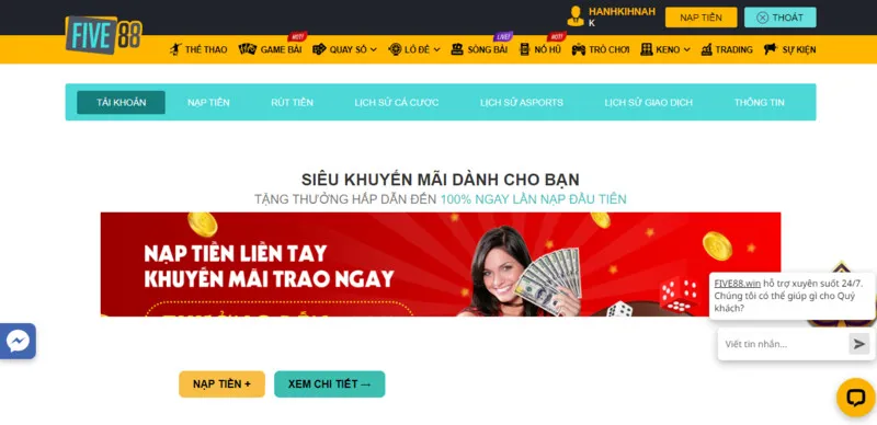 giao diện Five88
